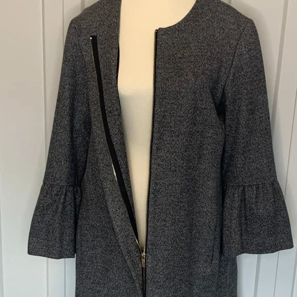 Grey Spring Coat size 10 - Picture 4 of 11